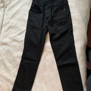 James Jeans black Hi Lo straight leg denim